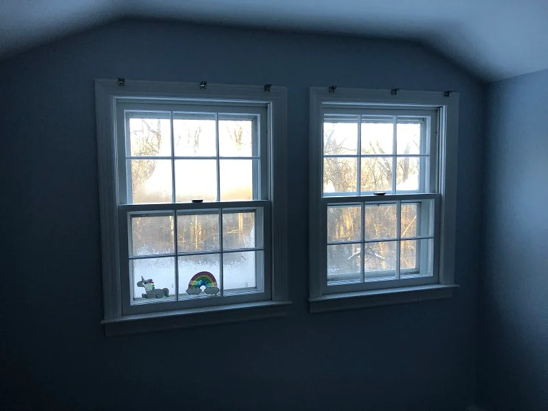 The windows in the kids bedroom are cold